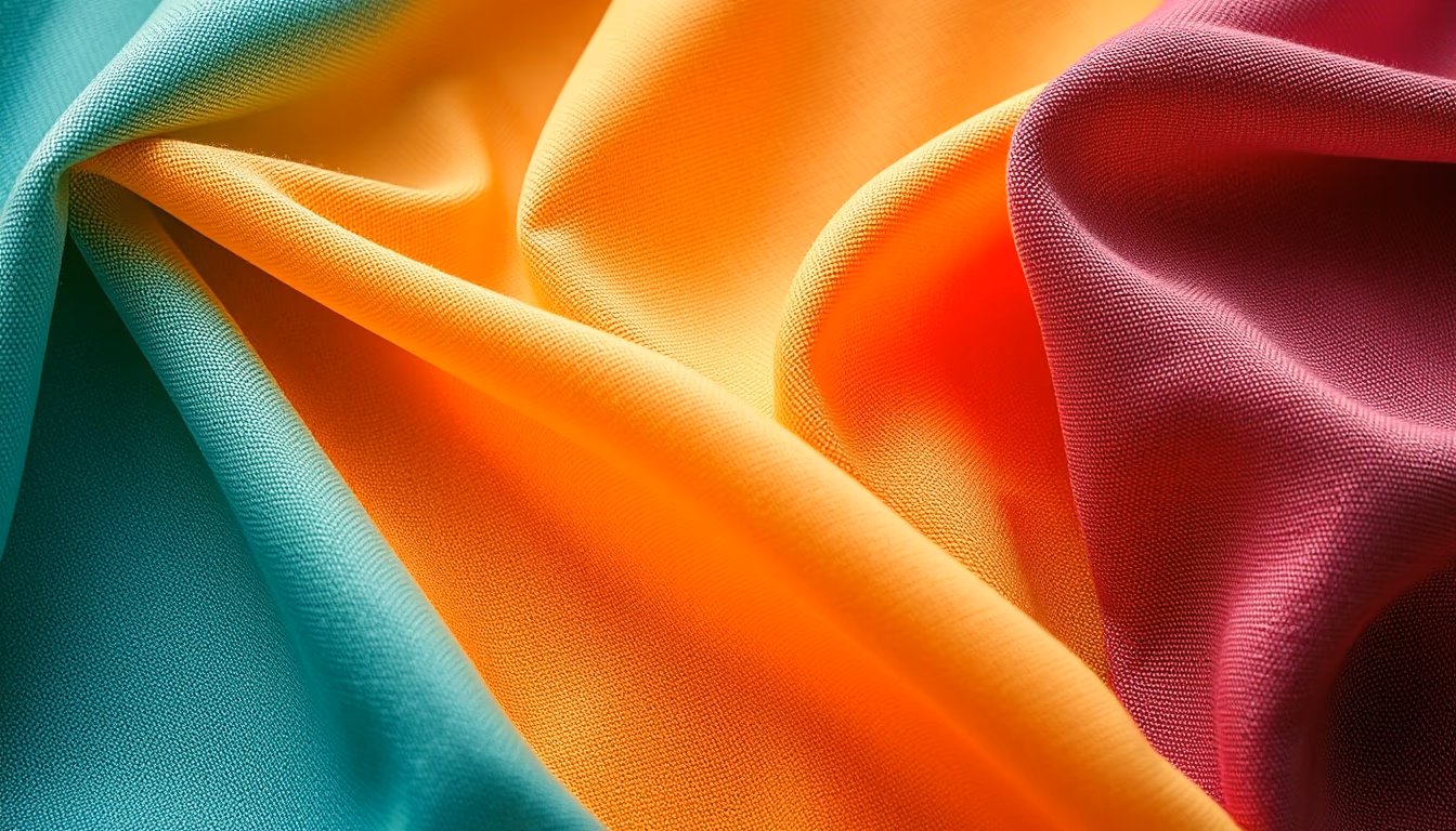 fabric samples colorful in editorial style