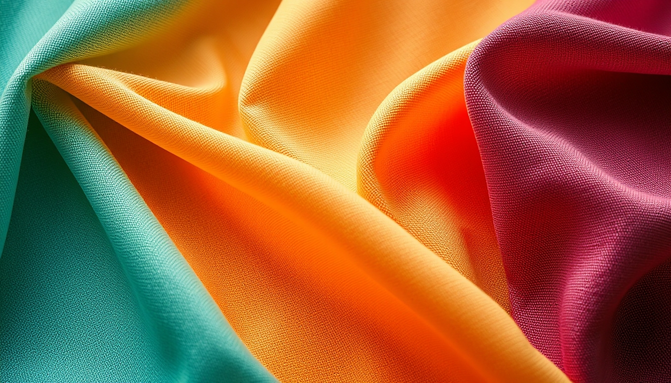 fabric samples colorful in editorial style