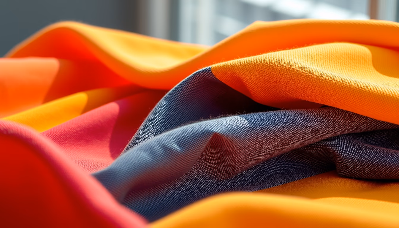 fabric samples colorful in editorial style