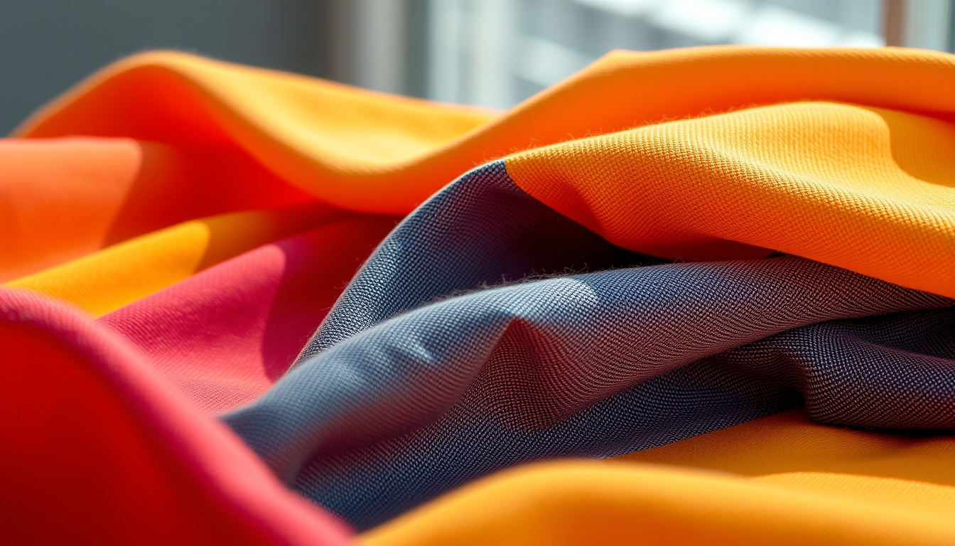 fabric samples colorful in editorial style