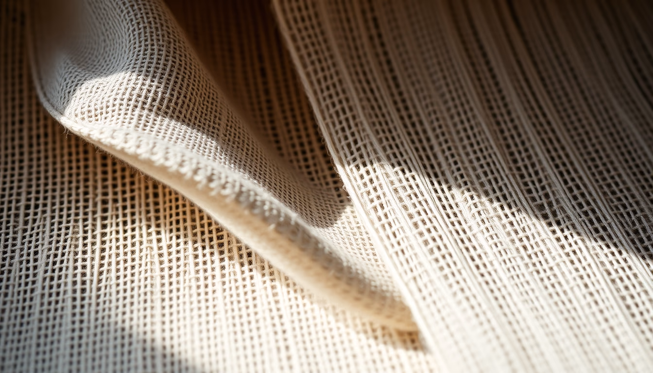 fabric weave closeup in editorial style