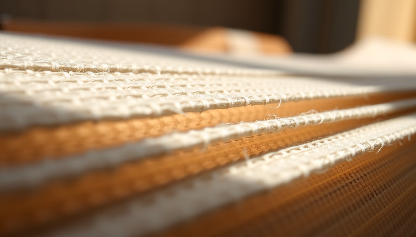 fabric weave closeup in editorial style