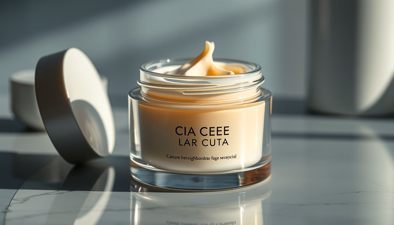 face cream jar luxury in editorial style