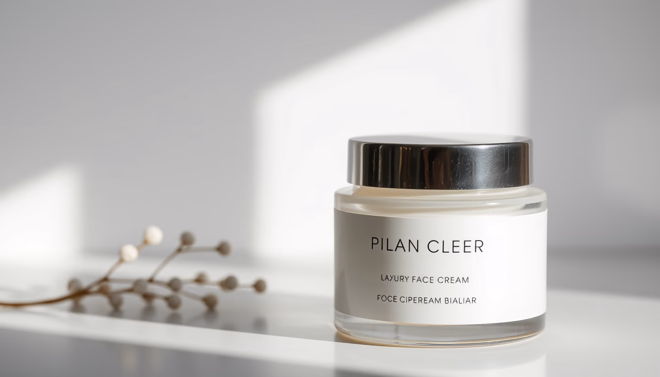 face cream jar luxury in editorial style