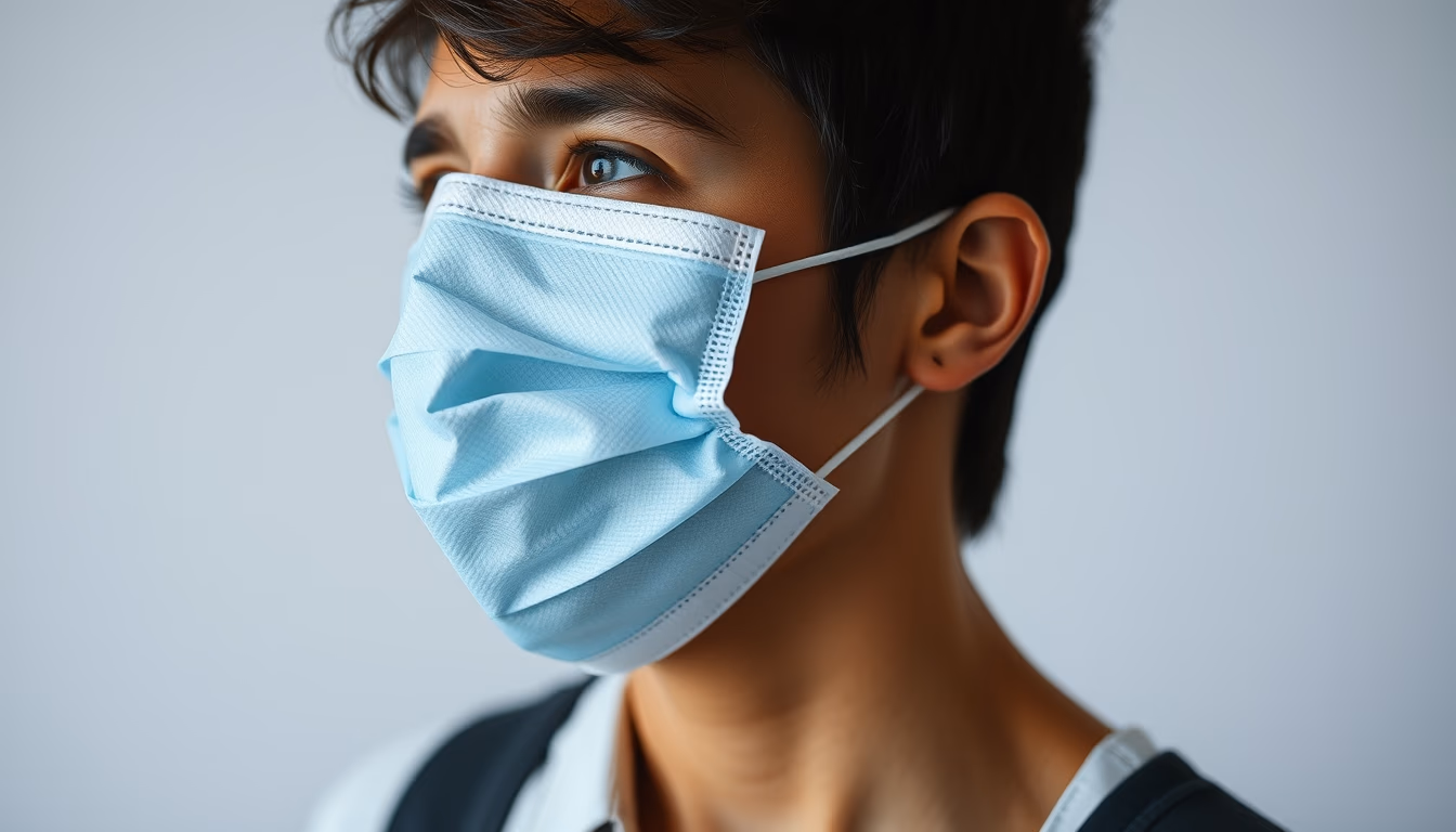 face mask sheet pack in editorial style