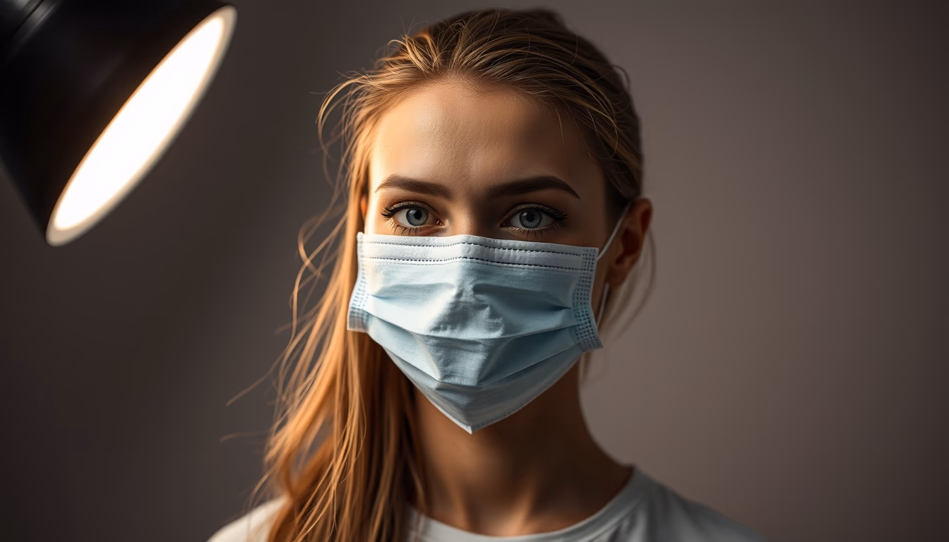 face mask sheet pack in editorial style