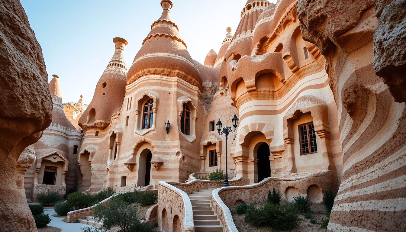 fairy chimneys cappadocia in editorial style