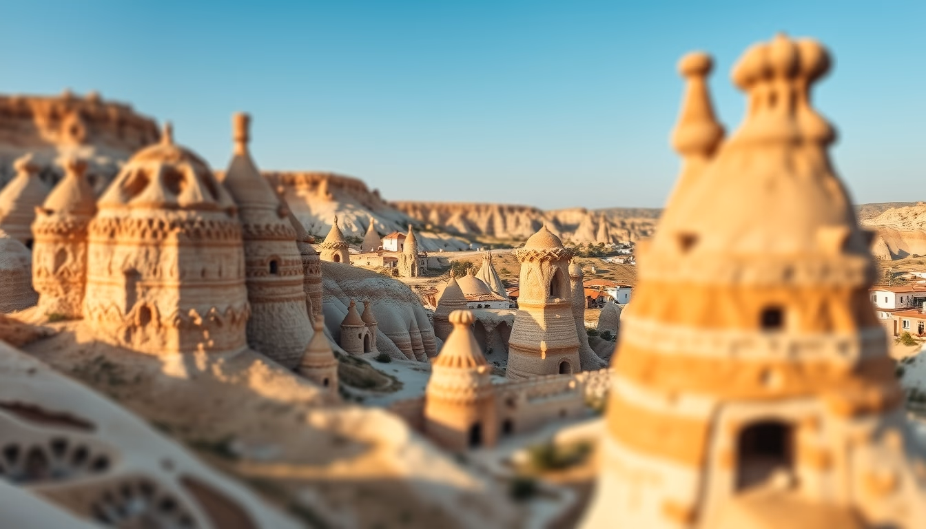 fairy chimneys cappadocia in editorial style