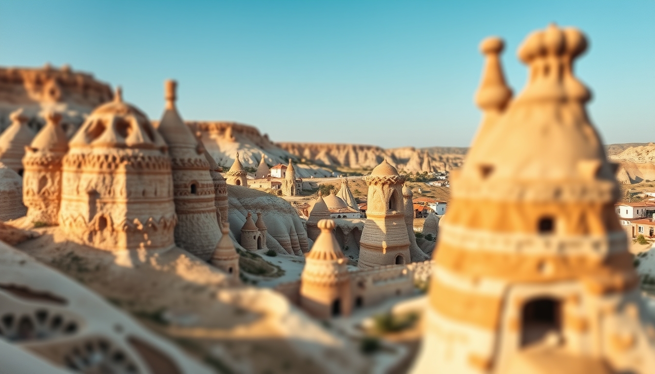 fairy chimneys cappadocia in editorial style