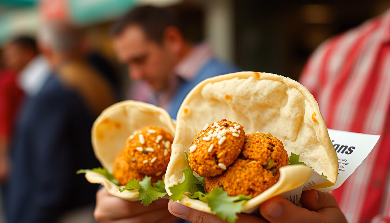 falafel sesame in editorial style
