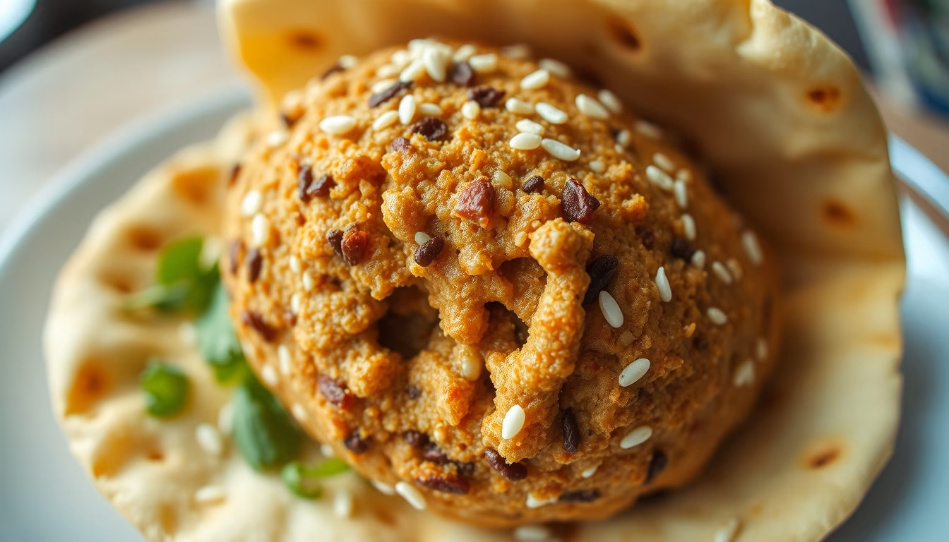 falafel sesame in editorial style