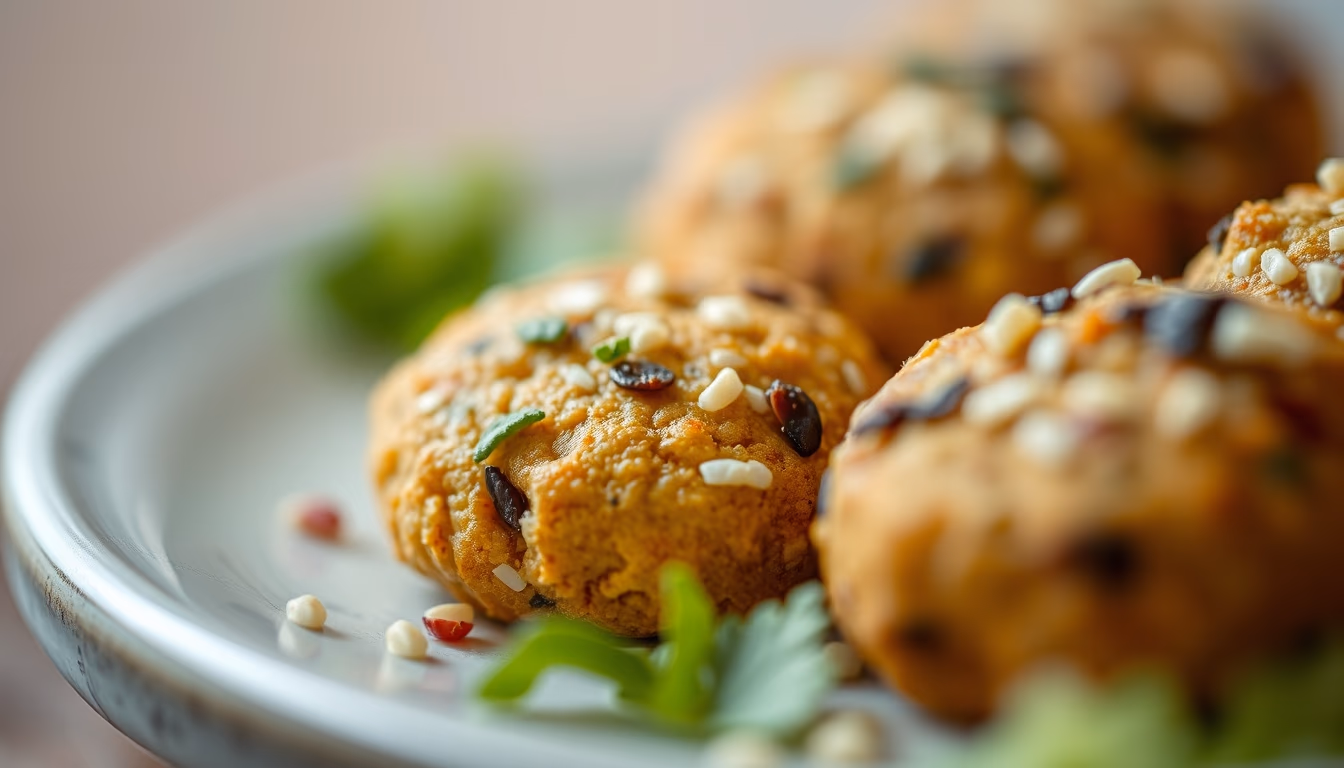 falafel sesame in editorial style