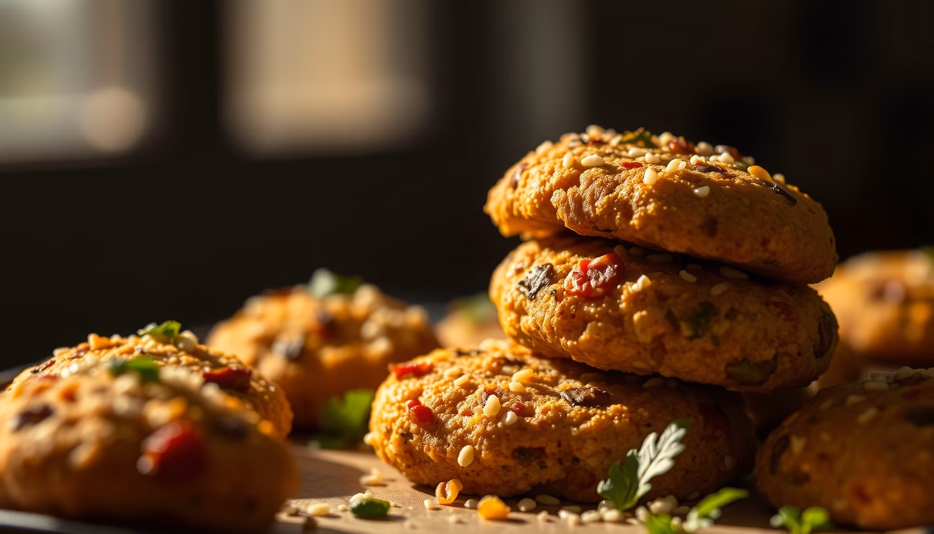 falafel sesame in editorial style