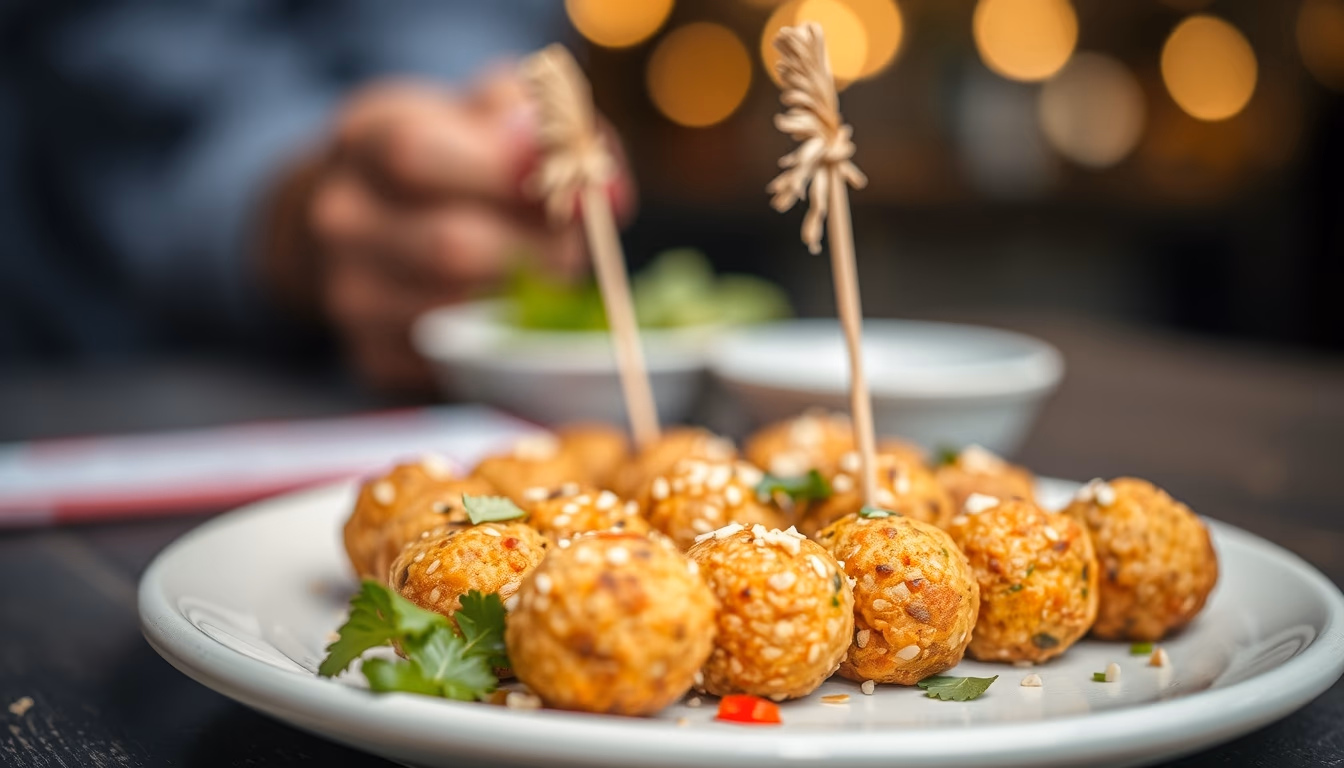 falafel sesame in editorial style