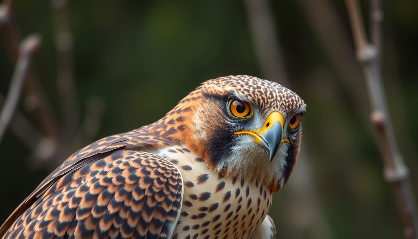 falcon hood jewel in editorial style