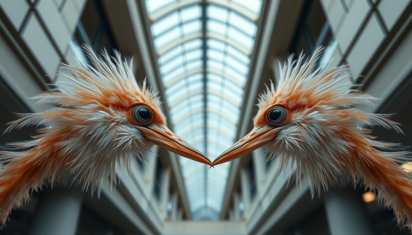 feather barbs closeup in editorial style