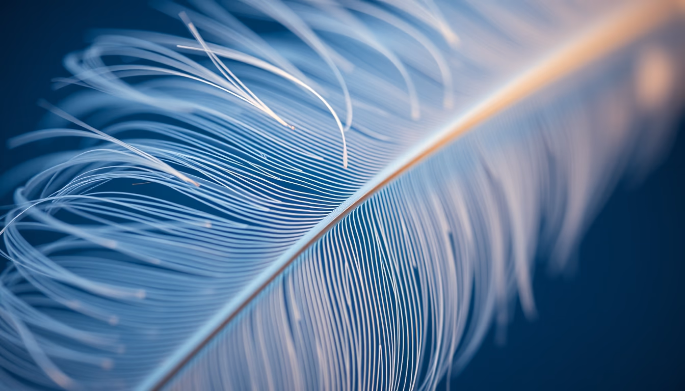 feather macro detail in editorial style