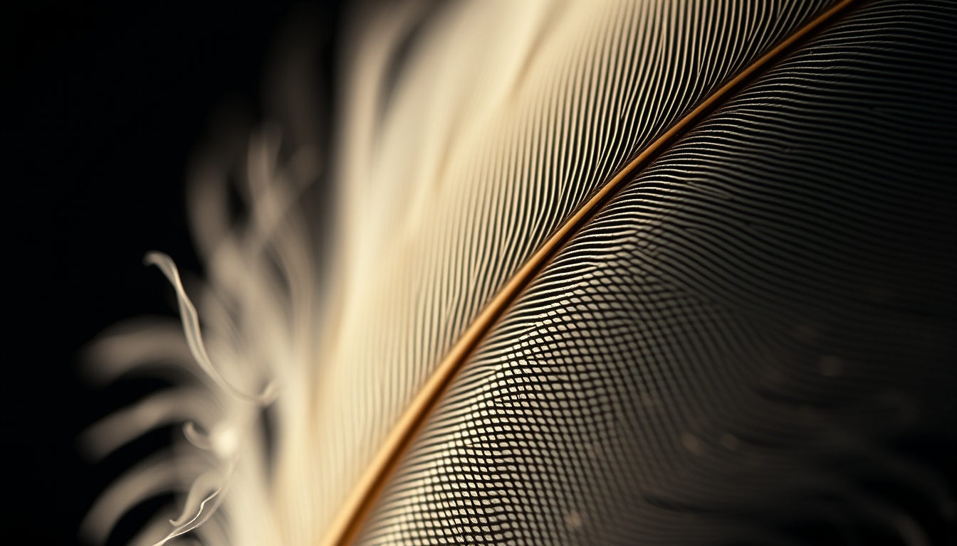 feather macro detail in editorial style