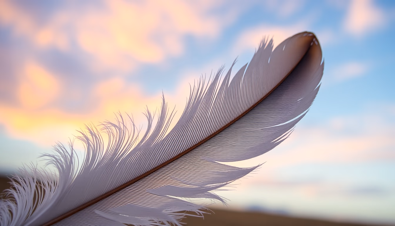 feather macro detail in editorial style