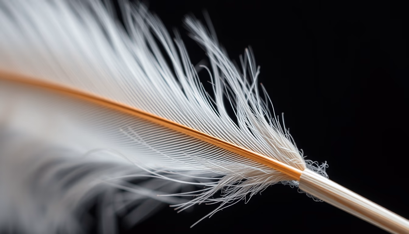 feather macro detail in editorial style