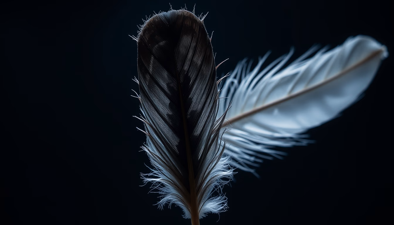 feather quill ink in editorial style