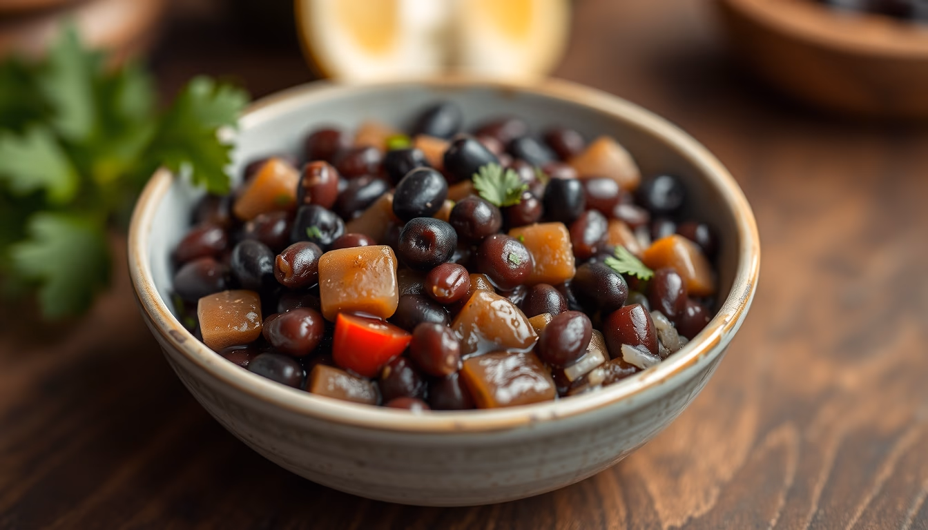 feijoada brazilian black beans in editorial style
