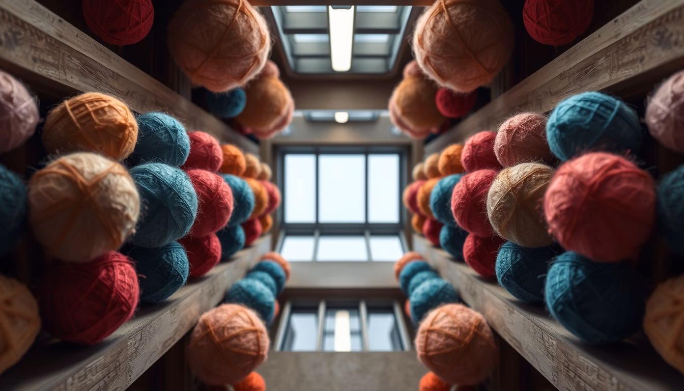 felt wool craft balls in editorial style