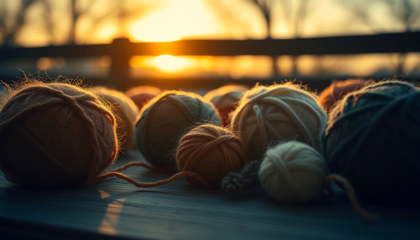 felt wool craft balls in editorial style