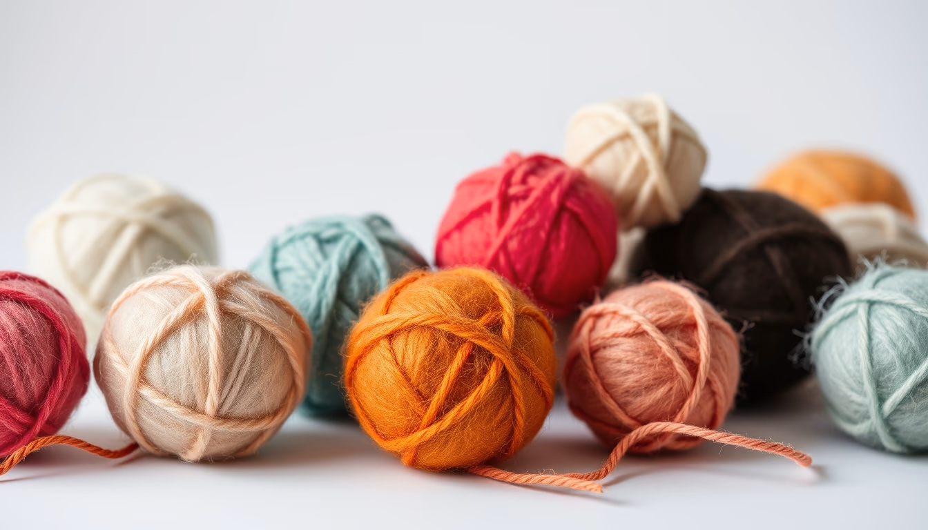 felt wool craft balls in editorial style