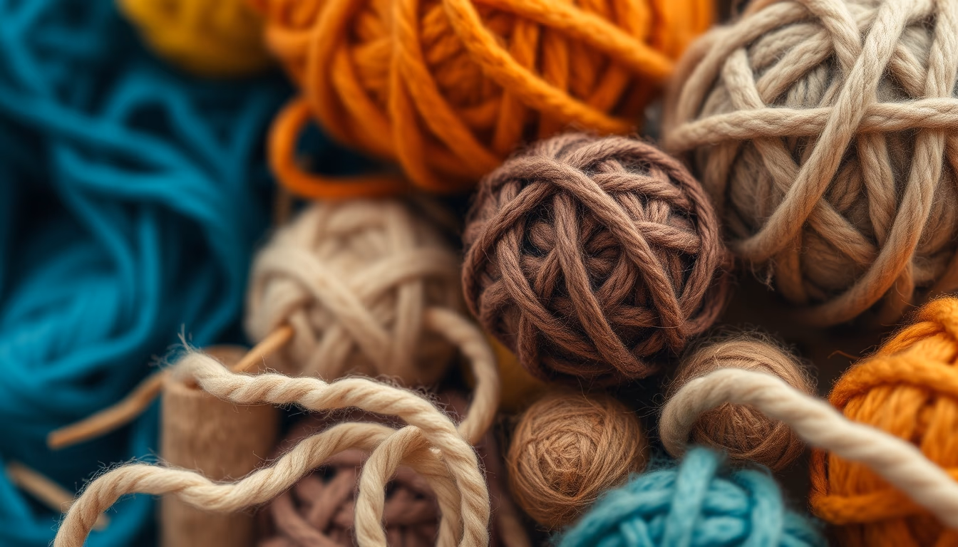 felt wool craft balls in editorial style