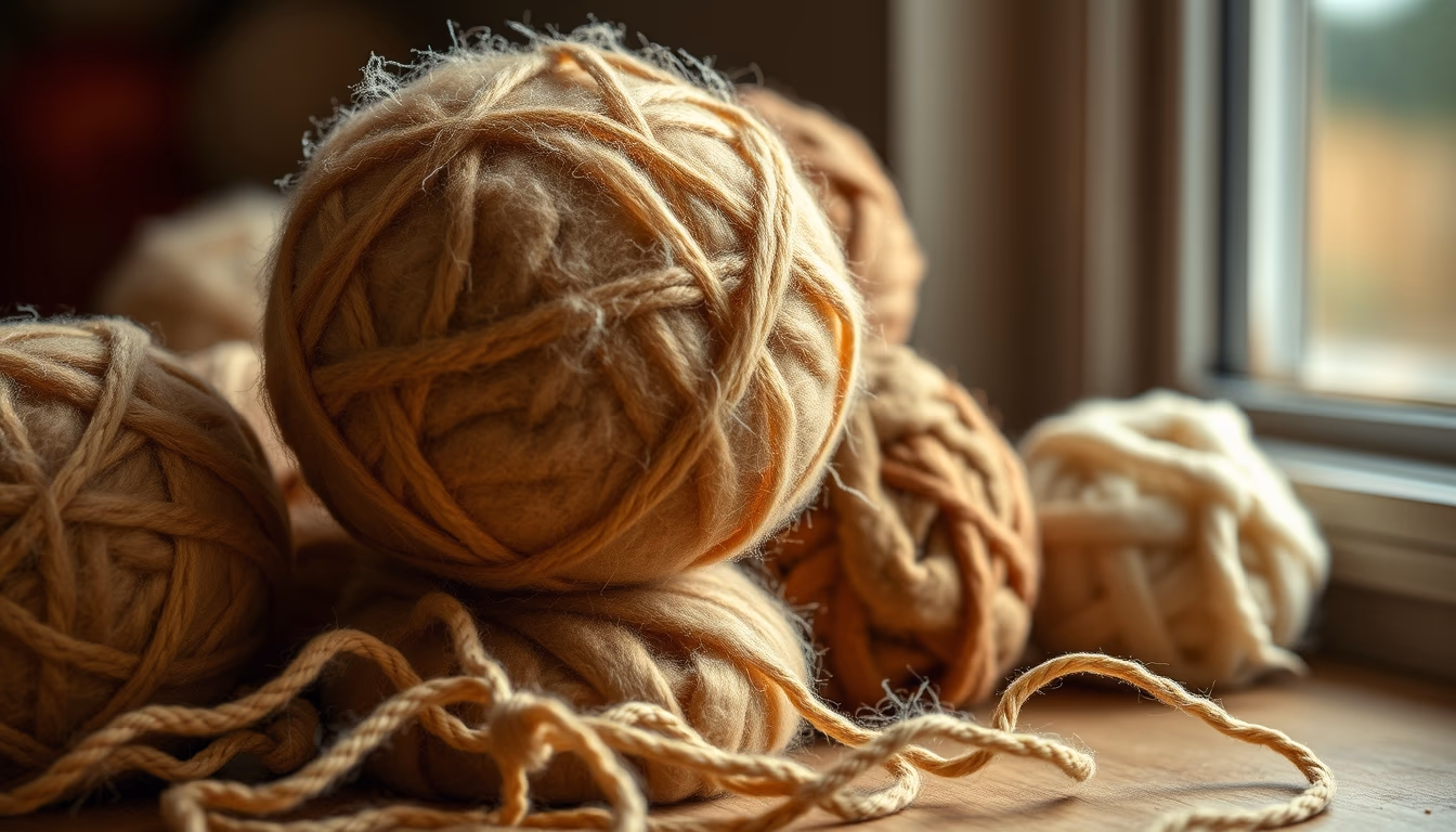 felt wool craft balls in editorial style