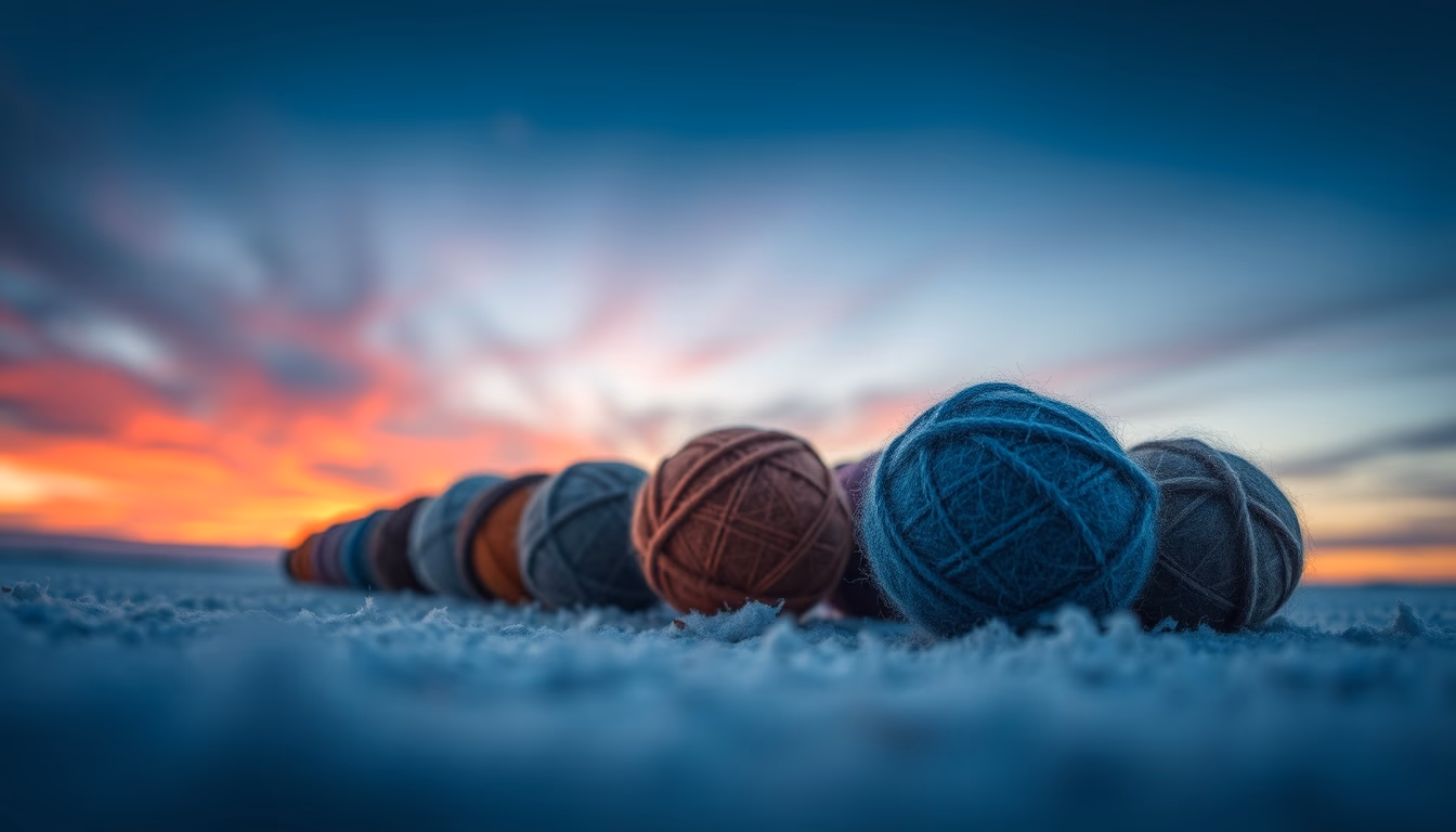 felt wool craft balls in editorial style