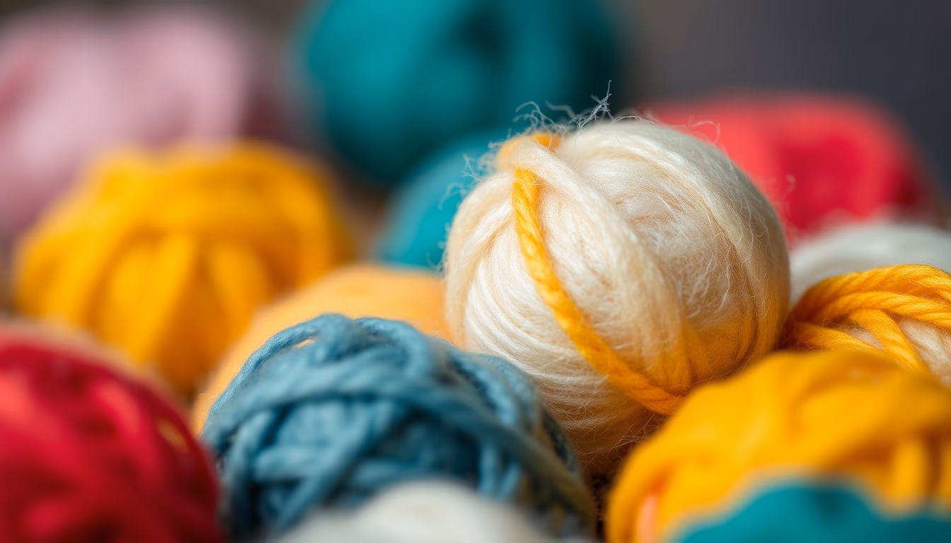 felt wool craft balls in editorial style