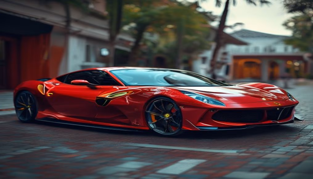ferrari 812 competizione in luxury editorial photography