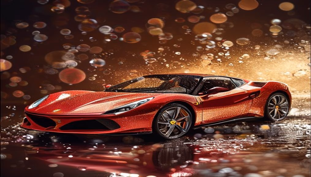 ferrari roma coupe gt in luxury editorial photography