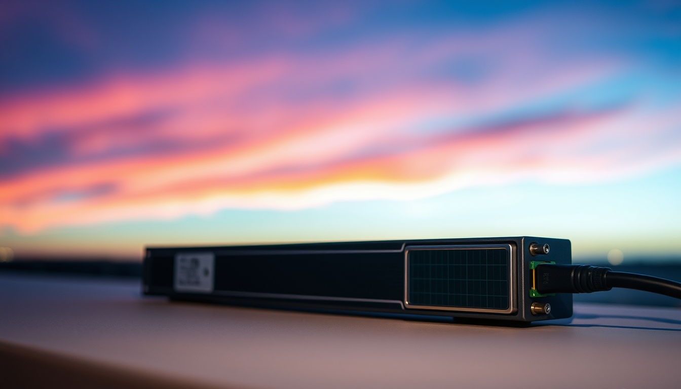 fiber optic transceiver in editorial style