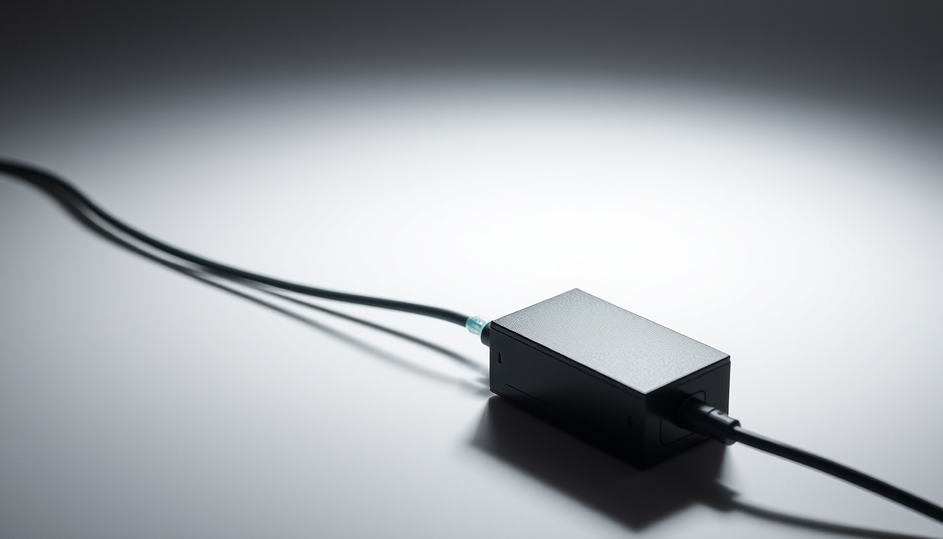 fiber optic transceiver in editorial style