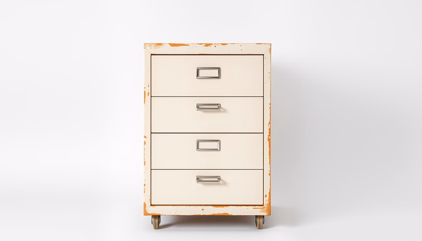 filing cabinet vintage in editorial style