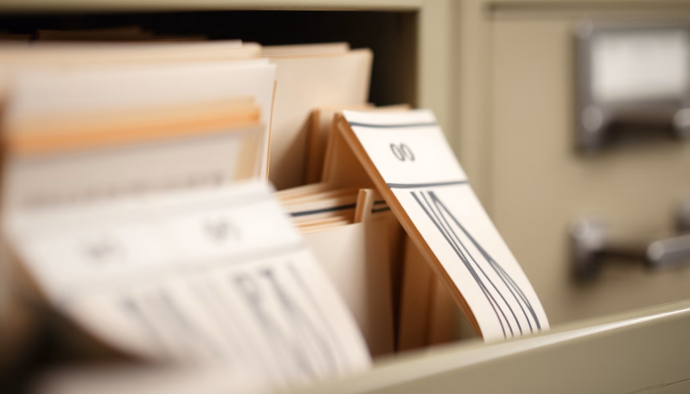 filing cabinet vintage in editorial style