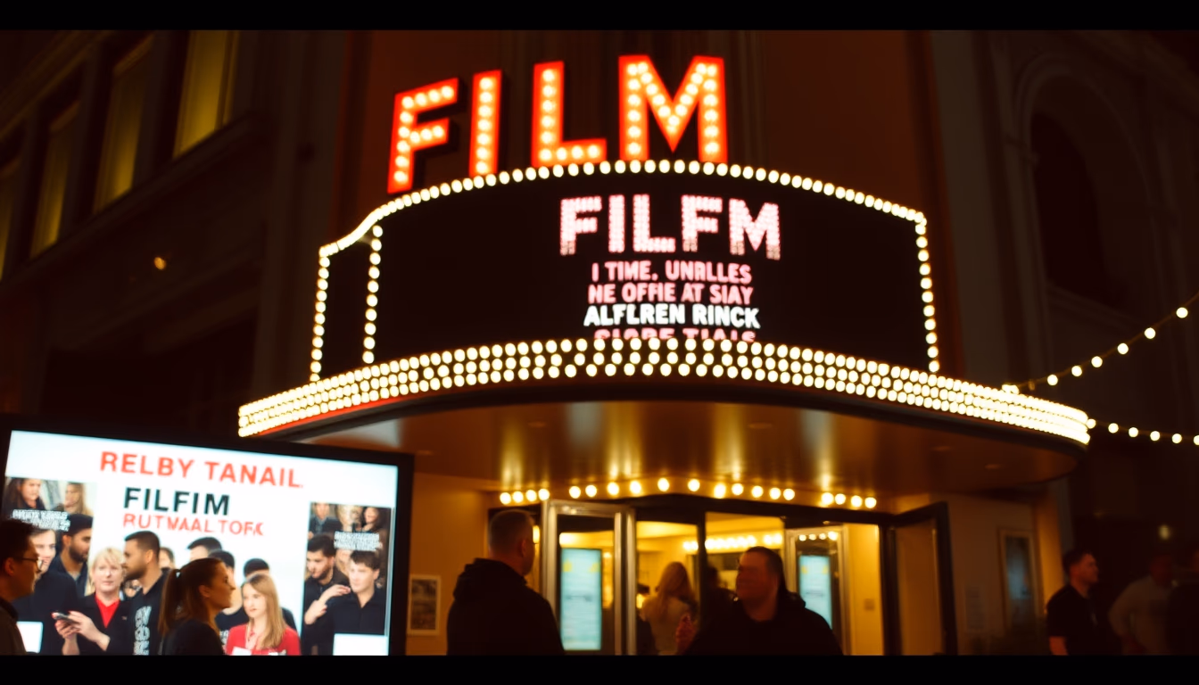film festival venue exterior in editorial style