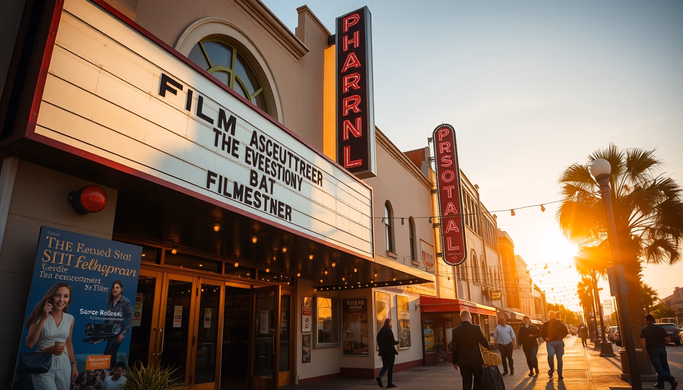 film festival venue exterior in editorial style