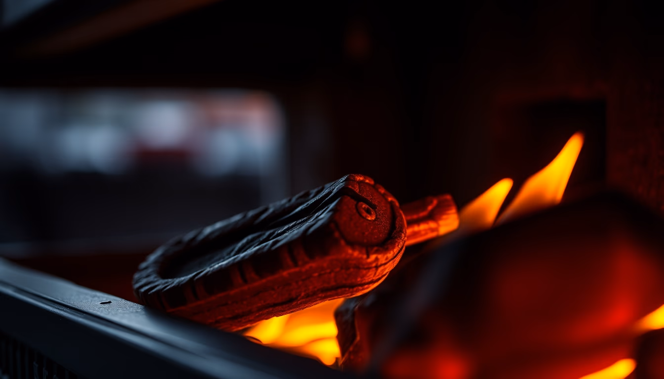 Fireplace warm glow em estilo editorial