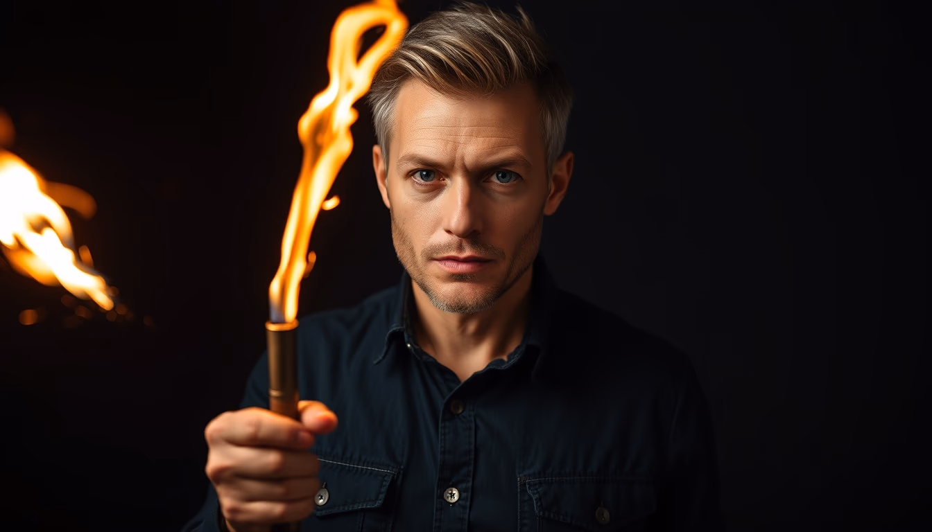 firestarter ferro rod in editorial style