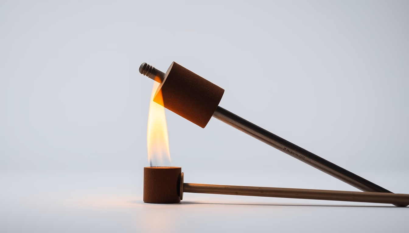 firestarter ferro rod in editorial style