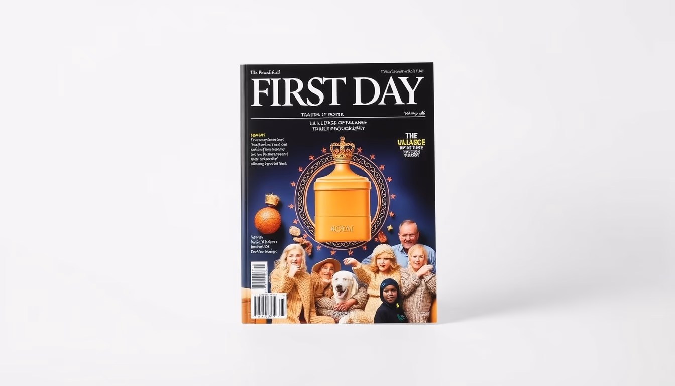 first day cover royal in editorial style