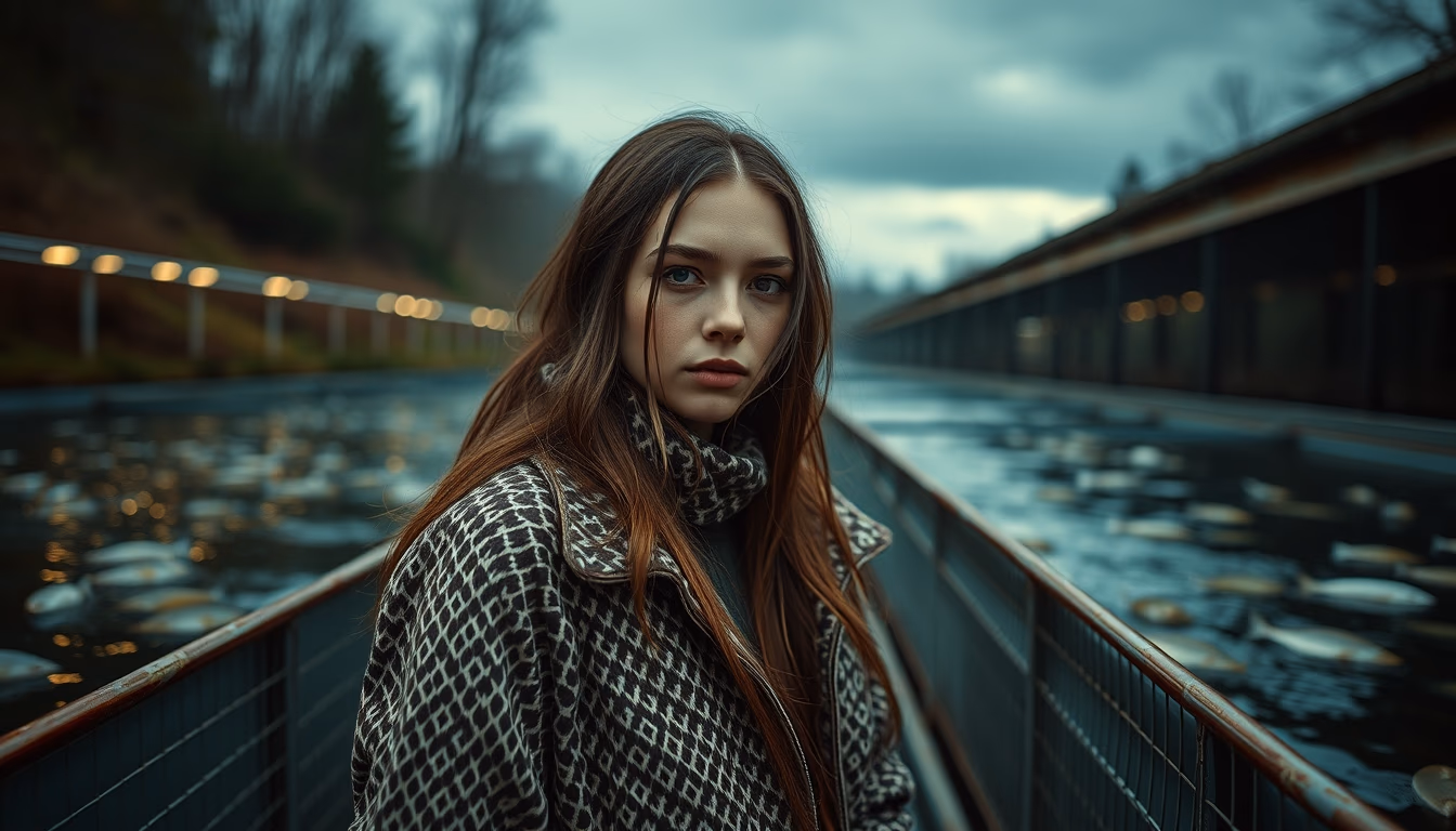 fish hatchery raceways in editorial style