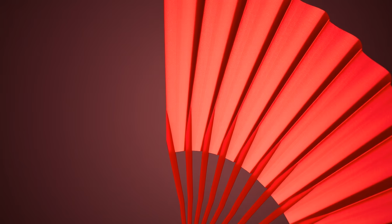 flamenco fan red detail in editorial style