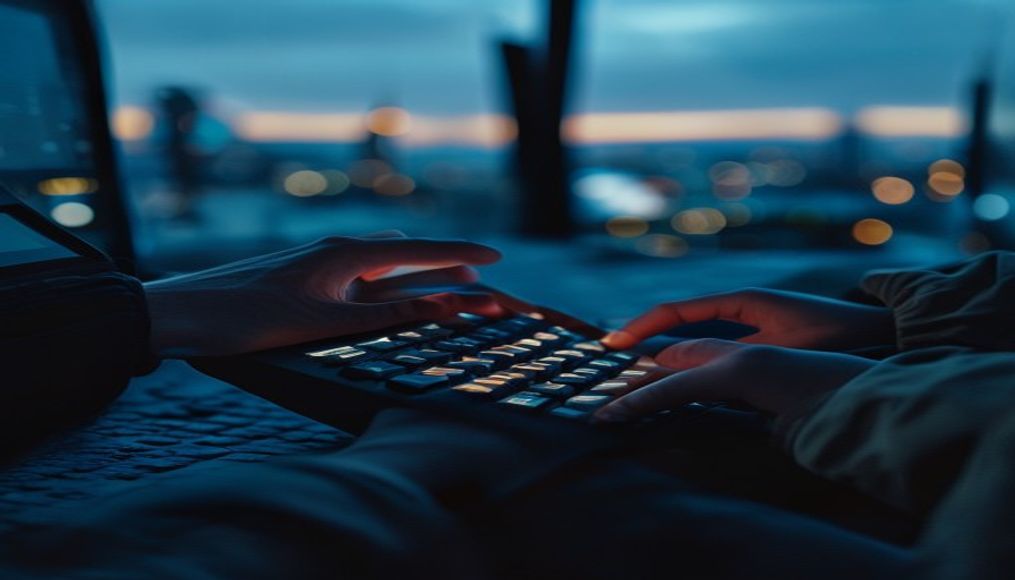 Execução de flash loan código de transação no terminal em estilo editorial