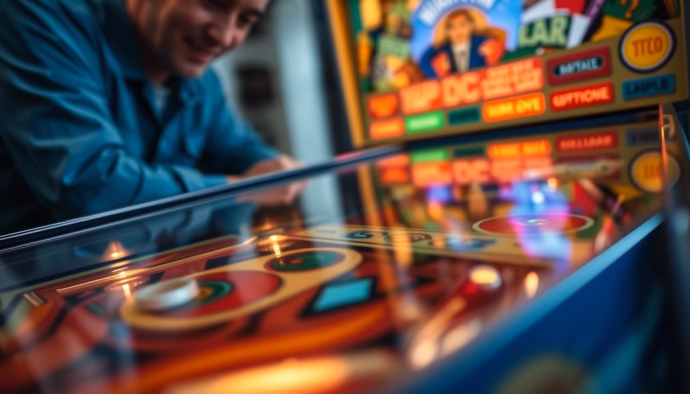 flippers pinball closeup in editorial style