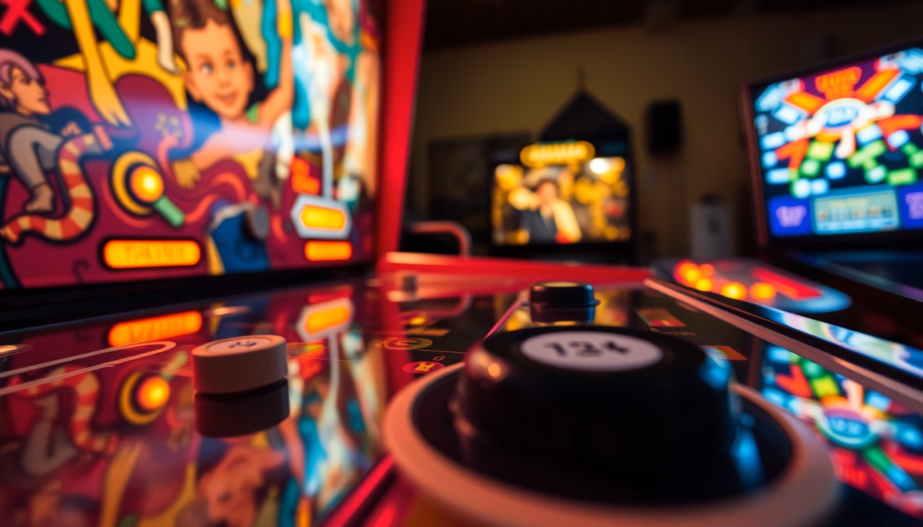 flippers pinball closeup in editorial style